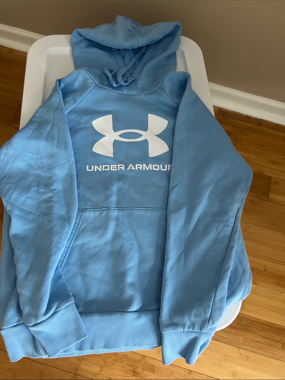 Women’s Under Armour Sky Blue Hoodie with White Logo
